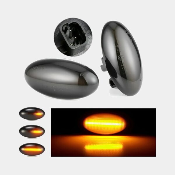 Luz Giro Guardabarro Secuenciales Dinamicos Citroen Peugeot 207 Smoke